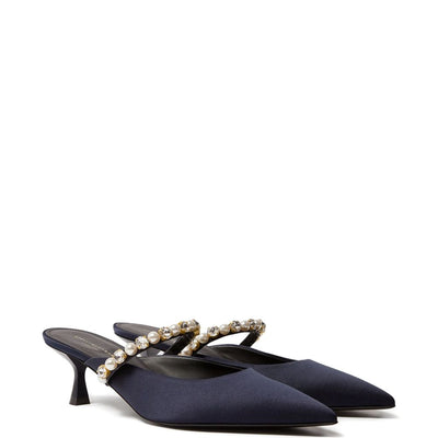 Stella McCartney Elsa Narrow Heel Shoes Decorated with Pearls