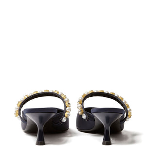 Stella McCartney Elsa Narrow Heel Shoes Decorated with Pearls