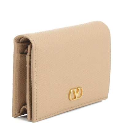 Valentino Garavani-VLogo Signature Grainy Calfskin Wallet
