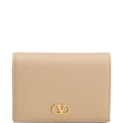 Valentino Garavani-VLogo Signature Grainy Calfskin Wallet