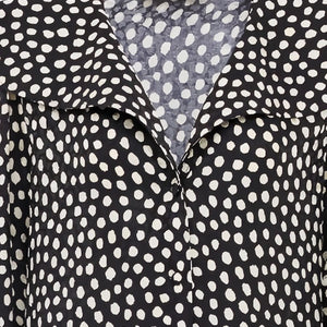 Chloé ChloÃ© V-neck long sleeves Dotted silk dress