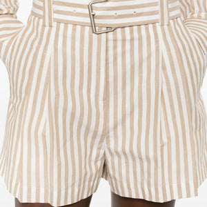 Iro Anemone striped cotton shorts