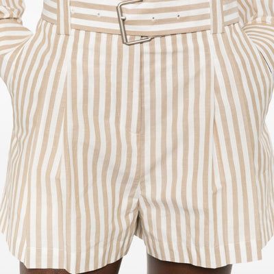 Iro Anemone striped cotton shorts
