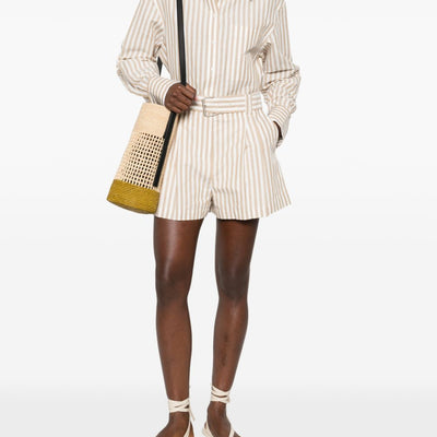 Iro Anemone striped cotton shorts