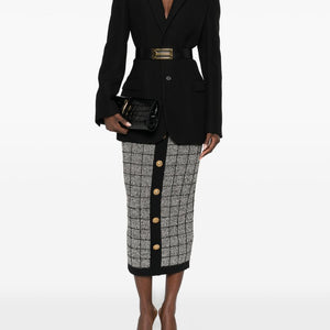 Balmain tweed long skirt
