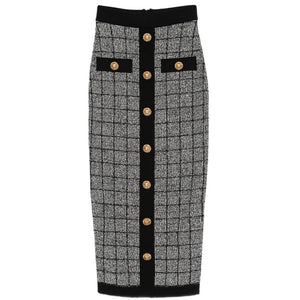 Balmain tweed long skirt