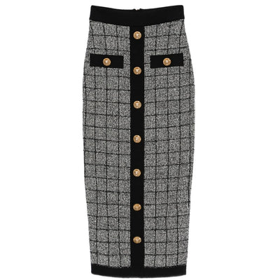 Balmain tweed long skirt