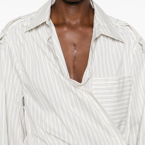 Iro Lace striped cotton shirt