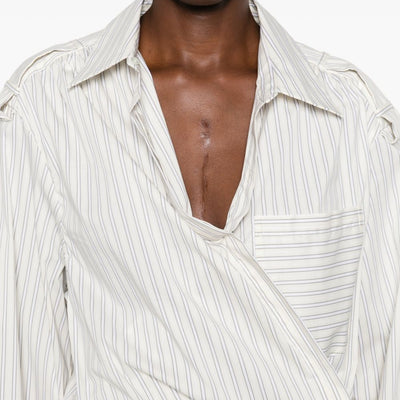 Iro Lace striped cotton shirt