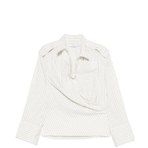 Iro Lace striped cotton shirt