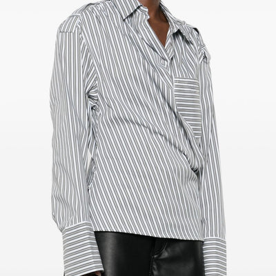 Iro Lace striped cotton shirt