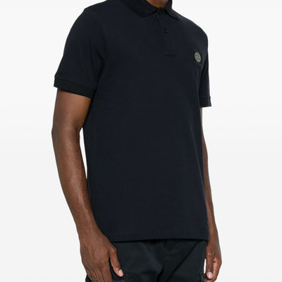 Stone Island Logo cotton polo shirt