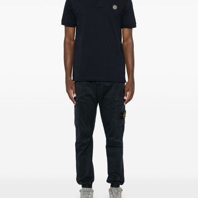 Stone Island Logo cotton polo shirt