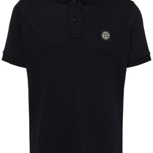 Stone Island Logo cotton polo shirt