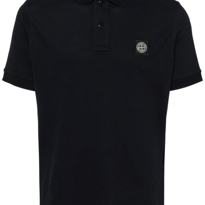Stone Island Logo cotton polo shirt