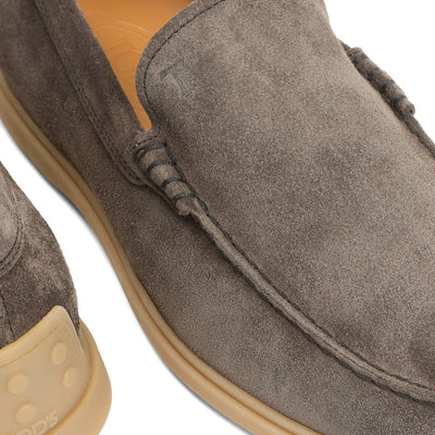 Tod'S Brown Suede Leather Loafers