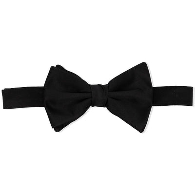 Emporio Armani Knotted Bow Tie In Micro-Textured Pure Silk