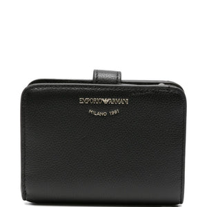 Emporio Armani Tumbled-Leather Bi-Fold Wallet