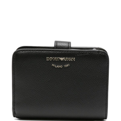 Emporio Armani Tumbled-Leather Bi-Fold Wallet