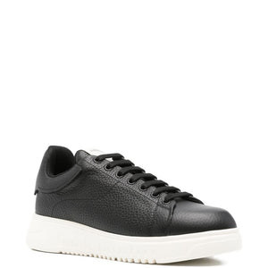 Emporio Armani Tumbled leather sneakers