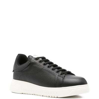 Emporio Armani Tumbled leather sneakers