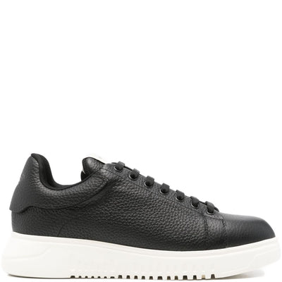Emporio Armani Tumbled leather sneakers
