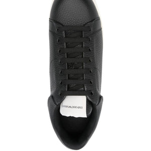 Emporio Armani Tumbled leather sneakers