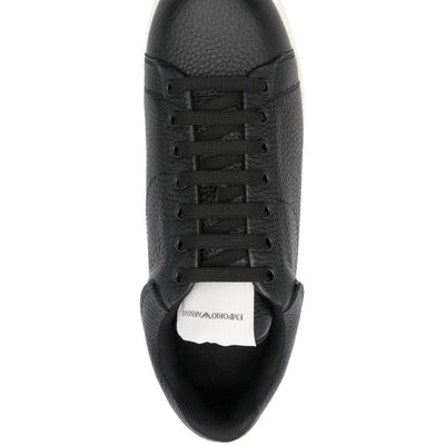 Emporio Armani Tumbled leather sneakers