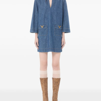 Valentino VLogo Signature denim short dress
