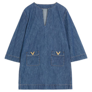 Valentino VLogo Signature denim short dress