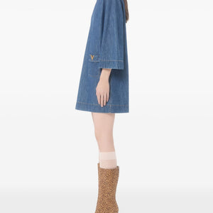 Valentino VLogo Signature denim short dress