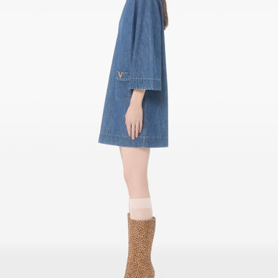 Valentino VLogo Signature denim short dress