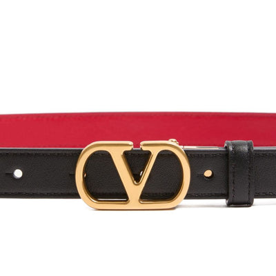 Valentino Garavani-VLogo Signature Reversible Belt in Shiny Calfskin 30mm