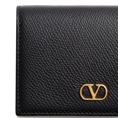 Valentino Garavani-VLogo Signature Grainy Calfskin Wallet