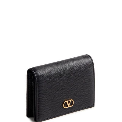 Valentino Garavani-VLogo Signature Grainy Calfskin Wallet