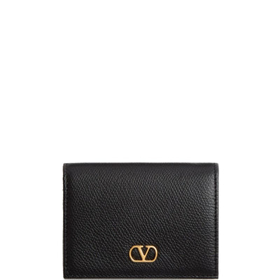 Valentino Garavani-VLogo Signature Grainy Calfskin Wallet