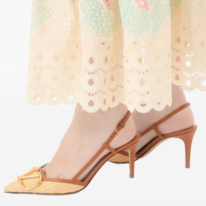 Valentino Garavani VLogo Signature leather slingback pumps