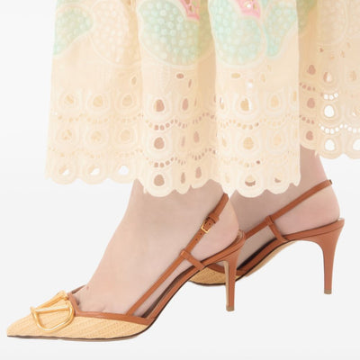 Valentino Garavani VLogo Signature leather slingback pumps