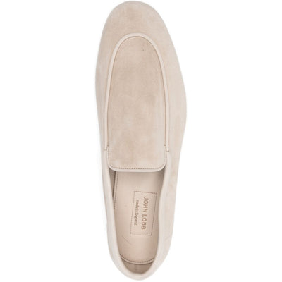 John Lobb natural piped loafers