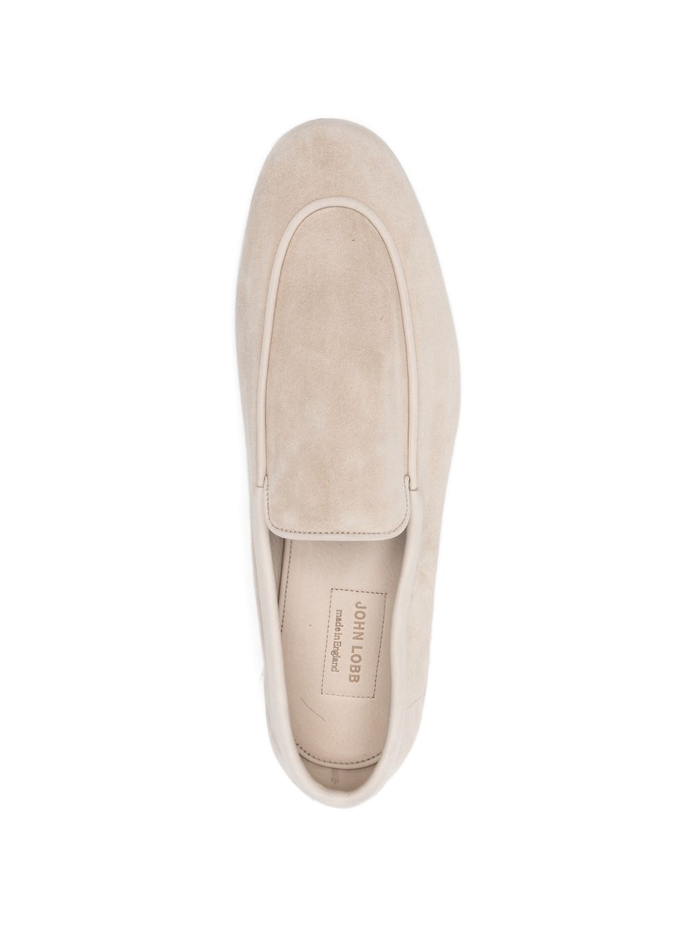 John Lobb natural piped loafers