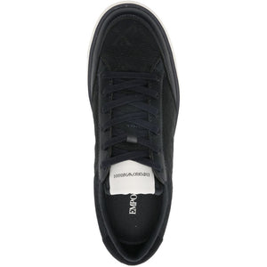 Emporio Armani Jacquard sneakers with an all-over eagle