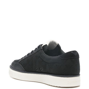 Emporio Armani Jacquard sneakers with an all-over eagle
