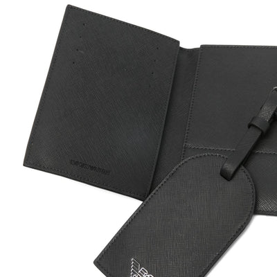 Emporio Armani Asv Gift Box With Regenerated Saffiano Passport Holder And Tag