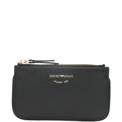 Emporio Armani Myea Deer-Print Card Holder With Zip