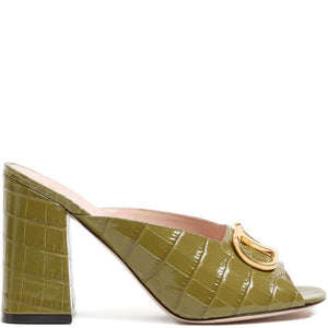 Valentino Garavani VLogo Signature Slide Sandal In Printed Calfskin 95MM