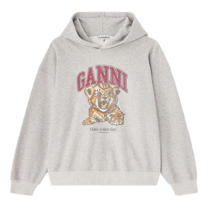 Ganni Margot Kitty organic cotton hoodie