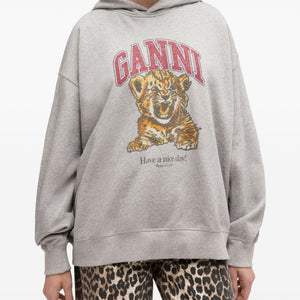 Ganni Margot Kitty organic cotton hoodie