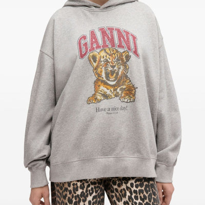 Ganni Margot Kitty organic cotton hoodie