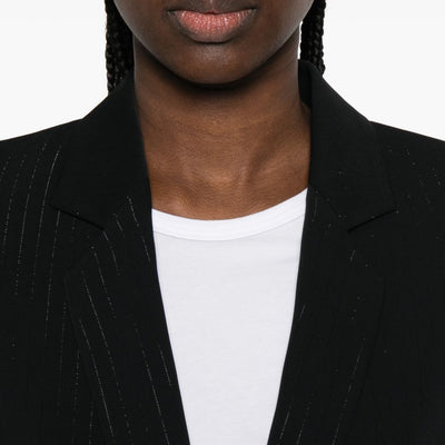 Emporio Armani Pinstripe single-breasted blazer jacket