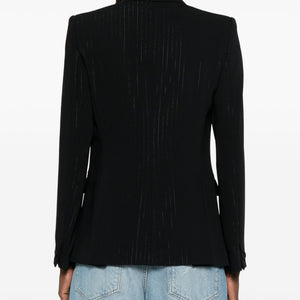 Emporio Armani Pinstripe single-breasted blazer jacket